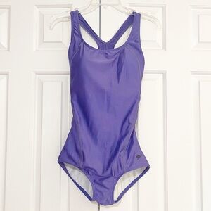 Speedo Purple One-Piece Lined Swimsuit Solid Super Proback Purple. Size 10